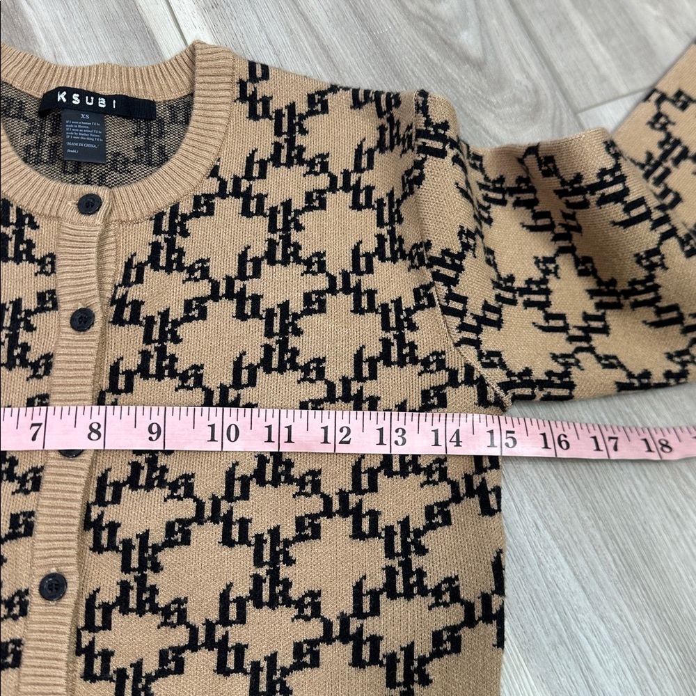 Ksubi logo printed cardigan sweater size XS - Picture 5 of 6